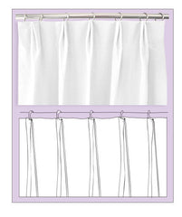 Textured Off White Linen Curtain Panel Chic Heading