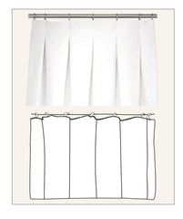 Textured White Linen Curtain Panel Contemporary Heading