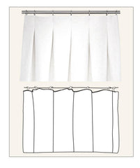 Textured Off White Linen Curtain Panel Contemporary Heading