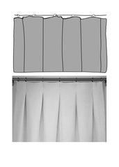Textured Beige Linen Curtain Panel Contemporary Heading