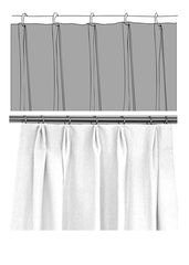 Blended Beige Linen Curtain Panel Chic Heading