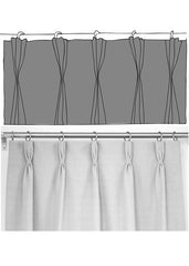 Textured Beige Linen Curtain Panel Tailored Heading